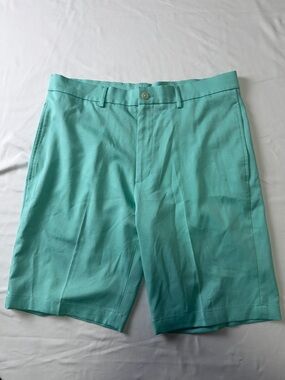 Walter Hagen Mint Green Flat-Front Shorts